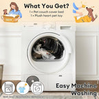 FUNNY FUZZY Pet Fluffy Fuzzy Couch Cover, Calming Washable Dog Bed Sofa - Image 4