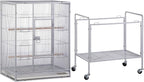 SUPER DEAL 53-Inch Rolling Bird Cage Large Wrought Iron Cage - Image 6