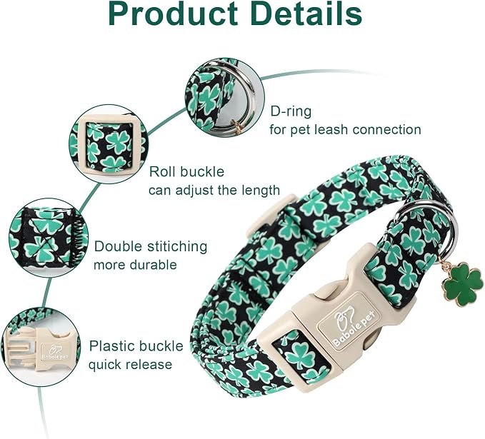 St Patricks Day Dog Collar for Large Dogs - Image 2