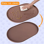 100% Waterproof 1.0" Raised Edge BPA Free Silicone Dog Food Mat, Pet Cat - Image 4