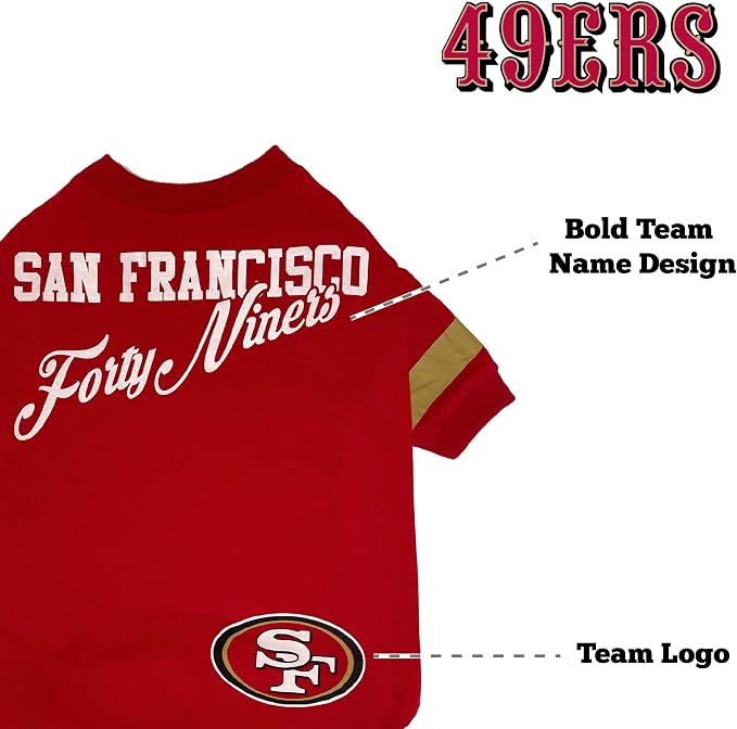 NFL San Francisco 49ers Dog & Cat T-Shirt - Image 5