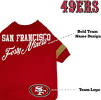 NFL San Francisco 49ers Dog & Cat T-Shirt, Medium. Football PET TEE - Image 5