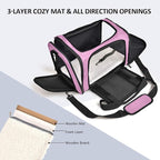 Henkelion Pet Carrier for Small Medium Cats Dogs Puppies up to 15 Lbs, TSA - Image 2