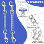 YUEPET 2 Pack 8.3 Inches Metal Dog Collar Safety Clips Heavy Duty Duble Ended - Image 2