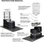 RIZZARI Automatic Dog Water Dispenser: 7L Black Stainless Steel Feeder - Image 3