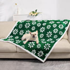 Waterproof Blanket for Dog Cat or Adult, Cute 3D Textured Flower Dog Blanket - Image 7