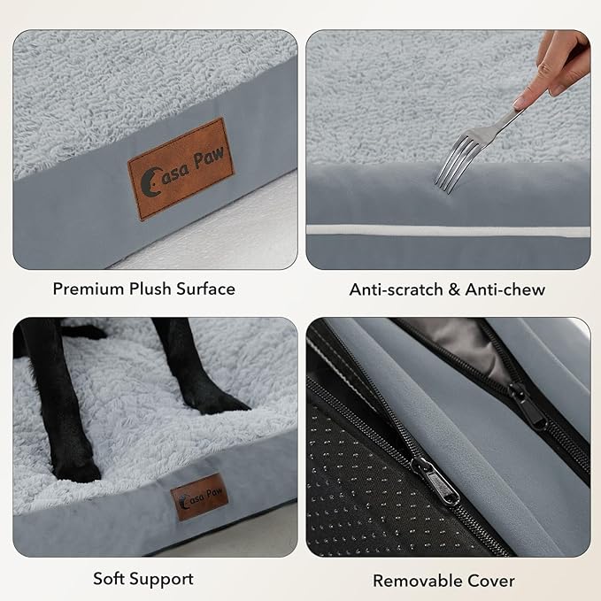 Orthopedic XXL Dog Beds, Waterproof Egg Crate Foam Big Pet Bed - Image 6