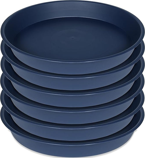 6 Pack Plastic Plant Saucer Planter Water Drip Tray, 4 5 6 7 8 9 10 11 12 inch by Bleuhome