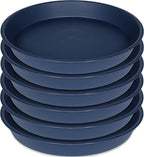 6 Pack of 7 inch Plant Saucer, Heavy Duty Plastic Plant Water Tray 7 inch Round by Bleuhome
