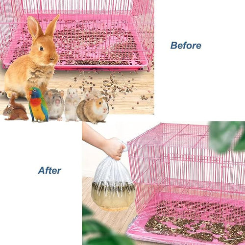 50 Pcs Disposable Rabbit Cage Liner Plastic Toilet Film Leak-Proof - Image 2