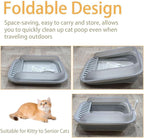 Low Entry Kitten Litter Box, Collapsible Cat Litter Box, Open Small Cat - Image 4