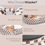 74"x50"x12" Human Dog Bed for Adults, Ultra Plush Waterproof Bean Bag Chair - Image 3