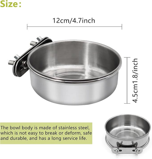 4 Pcs Medium Bird Feeding Dish Cups, Parrot Food Bowl Cage - Image 2