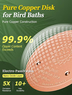 Mellbree 2-Pack Bird Bath Copper Disk, 0.6mm Reinforced 99.99% Pure Copper - Image 4