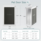 XL Pet Door for Wall Dog Door, 3-Flap XLarge Doggie Door for Exterior Wall - Image 6