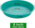 6 Pack of 8 inch Plant Saucer Blue, Plastic Plant Water Tray 8 inch Round - Image 2