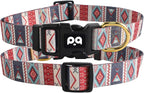 QQPETS Adjustable Soft Dog Collar: Print Flower Pink Multicolor Cute Patterns - Image 7