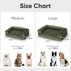 FUKUMARU Cute Dog Bed, Waterproof Corduroy Dogs Couch, 36in Orthopedic Pet Sofa - Image 6
