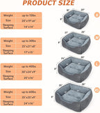 MIXJOY Dog Bed for Large Medium Small Dogs, Rectangle Washable Sleeping Puppy - Image 6