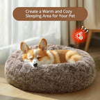 JOLLYVOGUE Calming Dog Bed Medium Size Dog, Anti-Anxiety Donut Medium Pet Bed - Image 4