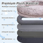 Human Dog Bed, Washable Faux Fur Pet Bed - Image 4