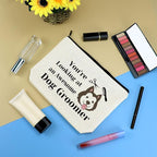 Dog Groomer Gift for Women Makeup Bag Pet Grooming Present Cosmetic Bag Dogs - Image 3