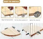 Bird Perch Platform Stand, Wood Perch Bird Platform Parrot Stand Playground - Image 3