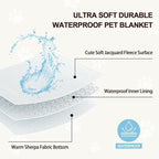 Waterproof Blanket for Dog Cat or Adult, Cute 3D Textured Flower Dog Blanket - Image 2