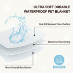 Waterproof Blanket for Dog Puppy Cat, Cute 3D Textured Paw Dog Blanket for Bed - Image 2