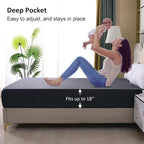 Waterproof Mattress Protector King, Fitted Sheet Style Breathable Mattress Cover - Image 4