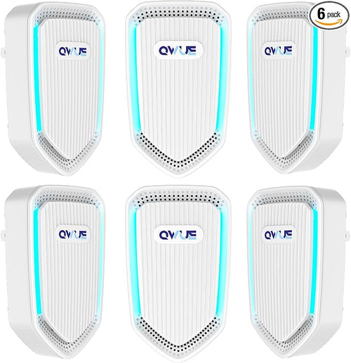 6Pack Air Ionizer Plug In, Filterless Home Negative Air Purifier, Quiet Air by QWUE