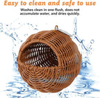 BNOSDM Rattan Parrot Nesting House Bird Nest Parakeet Hanging Swing Soft - Image 7