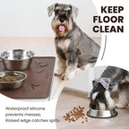 VIVAGLORY Dog Food Mat Flexmat Dog Bowl Mat, Placemat Food Tray - Image 2