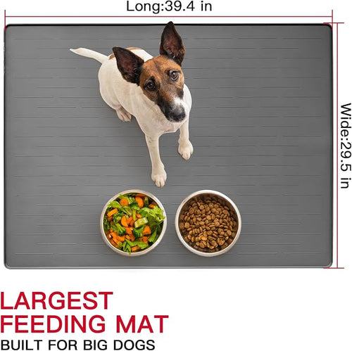 39.4"x29.5" Largest Pet Food Mat, Silicone Dog Mats - Image 2