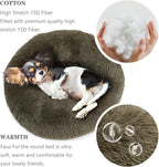 Calming Donut Dogs Beds for Small Dogs Washable, 23inch Plush Round Pet Bed for - Image 4