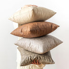 Pack of 4 Oversized Faux Leather Neutral Decorative Throw Pillow Covers 26x26 - Image 2