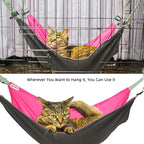 2 Pcs Small Kitty Cat Hammock for Cage, 2 Pieces Reversible Cat Hanging Hammock - Image 2