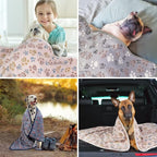 Dono 1 Pack 3 Dog Blankets, Soft Fluffy Fleece Pet Blanket Warm Sleep Mat Paw - Image 6