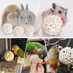 6 Pack Bird Toy Sola Balls, Natural Parrot Soft Chew Shredding & Foraging Toy - Image 7