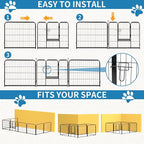 NEWBULIG Dog Playpen 8 Panels 24" Height Foldable Heavy Duty Metal Dog Exercise - Image 2