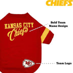 NFL Kansas City Chiefs Dog & Cat T-Shirt, Medium. Football Pet Shirt - Image 5