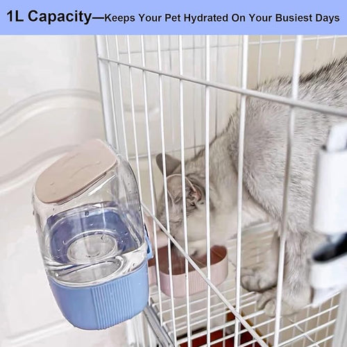 35oz Rabbit Water Bottle, Pet Hanging Automatic Water Dispenser - Image 2