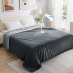 LOOBANI Waterproof Blanket for Bed: Reversible Soft Flannel Queen Bed Blanket by LOOBANI