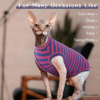 BRKURLEG Sphynx Hairless Cats Shirt Puppy Clothes Soft Cotton T-Shirts Cute - Image 6