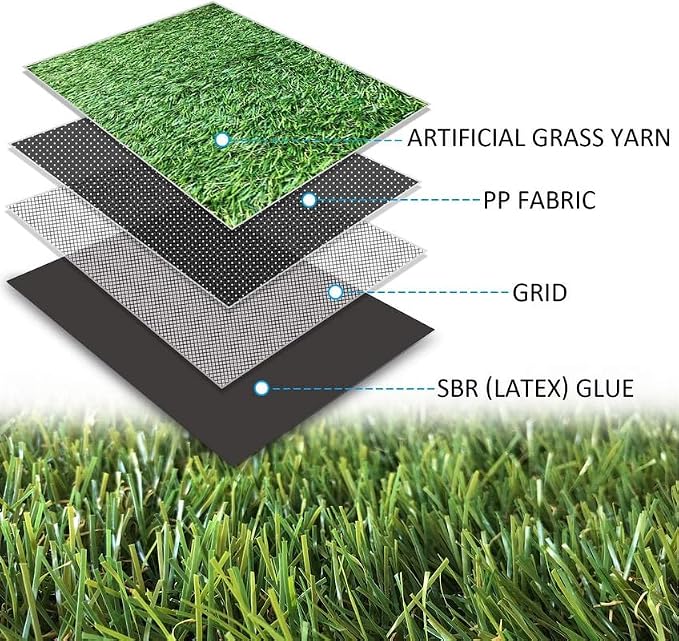 ALTRUISTIC Artificial Grass 15FTX58FT, Realistic Fake Grass Deluxe Turf - Image 3