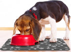 Dog Food Mat, Absorbent Water Bowl Mats Cat Pet Feeding Placemats Dark Gray 16 - Image 6