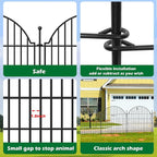10 Panels No Dig Decorative Garden Fence, 32in x 23.6ft Outdoor Animal Barrier - Image 6