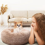 Calming Donut Dogs Beds for Small Dogs Washable, 19inch Fluffy Round Puppy Bed - Image 6