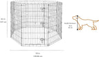 Amazon Basics Foldable Octagonal Metal Exercise Dog Playpen, Indoor/Outdoor - Image 2
