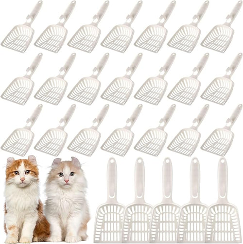 24 Pieces Litter Scoop Bulk for Cats Plastic Pet Kitty Litter Scooper Durable by Unknown